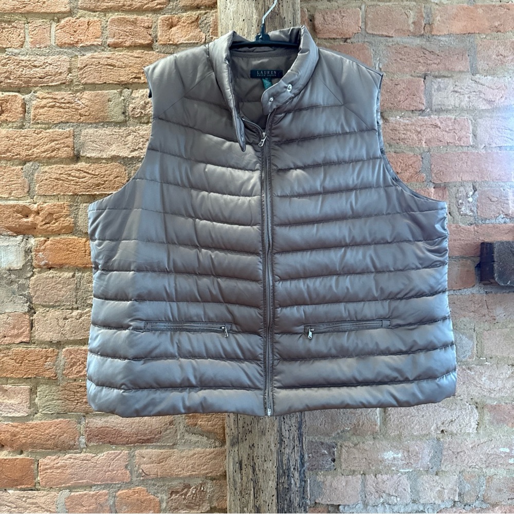 Ralph Lauren‎ Tan Bronze Puffer Vest Down Filled